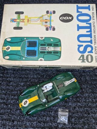 Cox Built Vintage Lotus 40 1/24th Scale Slot Car 1965