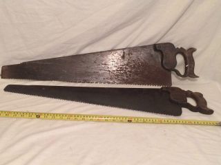 Two Antique Saws.  One Is A J Tyzack.  Son Sheffield,  Please See Pictures.