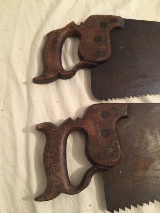 Two Antique Saws.  one is a J Tyzack.  Son sheffield,  please see pictures. 3