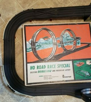 Marx Penneys Ho Road Race Special Double Loop Mountain Layout Race Track Slot 2