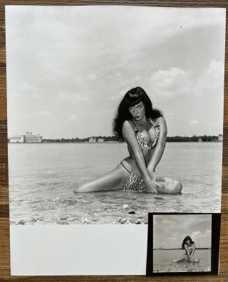 Vintage Bettie Page Contact & Matching 8x10 Photo From Bunny Yeager Archive 4