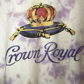 Vtg 90s Crown Royal Tie Dye Paper Thin Soft T - Shirt Xl