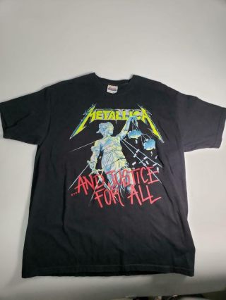 Vintage Metallica And Justice For All (1994) T - Shirt Size L