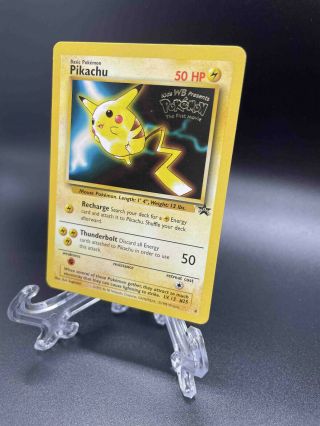 Pikachu - 4 Black Star Promo - Light Play/LP - Pokemon - WOTC 2