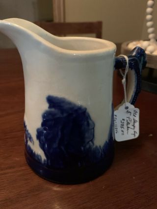 Antique Early Monmouth Old Sleepy Eye Flour Pitcher 5.  5 " Tall Ex,
