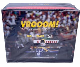 Factory 1991 Pro Tracs Vroom Formula 1 Racing Box 36 Packs Rare