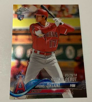 2018 Topps Chrome Update Target Exclusive Debut Shohei Ohtani Hmt32 Rc