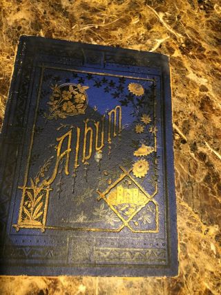 Antique Victorian Die Cut & Trade Card Scrapbook Album Book