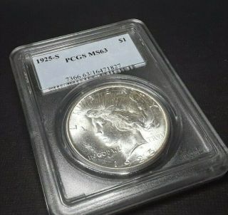 1925 - S Peace Silver Dollar PCGS MS63 2