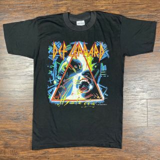 Vintage Def Leppard 1987 Hysteria Tour T - Shirt Large Black