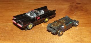 AURORA T - JET THUNDER JET BATMOBILE ELECTRIC SLOT CAR WITH EXTRA CHASSIS 2