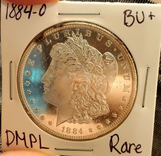 1884 O Bu Unc,  Dmpl Ultra Pl Mirrors Pq Incredible Morgan Silver Dollar A10