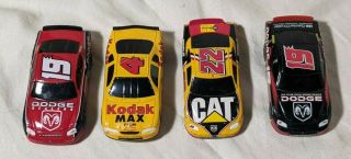 4 - Slot Cars Nascar 22 Cat,  4 Kodak,  (2) 19 Dodge 1/64 Scale