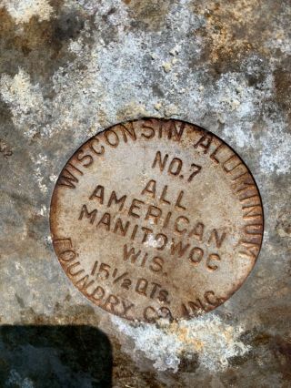 All American Cast Aluminum Pressure Cooker Canner no.  7 15 1/2 Quart Vtg antiqu 3