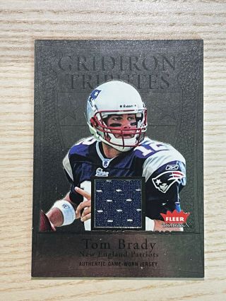 2004 Fleer Tradition Tom Brady Gridiron Patriots Game Jersey Relic Patch