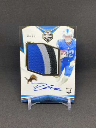 2020 Limited D’andre Swift Rpa 66/75 4 Color On Card Auto Lions Sp Rookie
