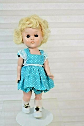Vintage Vogue Ginny Doll " 57 Bent Knee Walker Labeled Dress Ginny Shoes