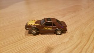 1979 Tyco Ho Scale Ford Mustang Cobra Brown Lighted Slot Racing Car