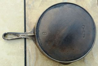 Antique Nickle Plated Marked Oneta 8 Cast Iron Skillet All