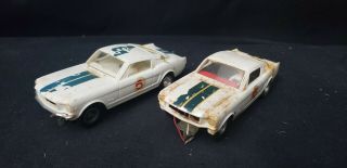 Vintage 1960s K&b 1/24 Scale White 1964 Ford Mustang Slot Car 