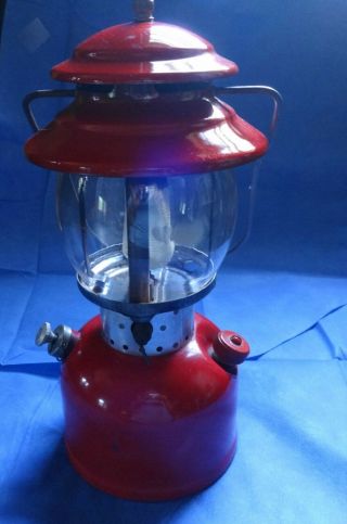 Vintage Red Coleman Lantern 200 A Single Mantel The Sunshine Of The Night 7 - 72