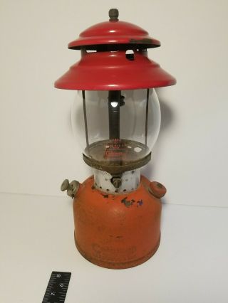 Vintage Coleman Lantern 200 A Red Single Mantel Lantern Date Code 3 - 63