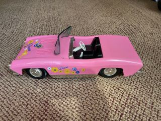 1970 Vintage Topper Dawn Doll Pink Convertible Flower Decals Topper 1058