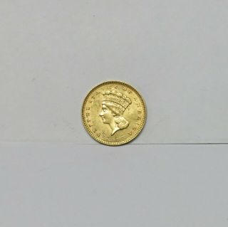 1857 $1 Indian Princess Head One Dollar Gold