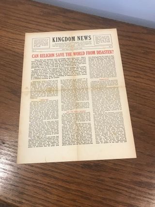 Kingdom News Vol.  1,  No.  5,  Oct.  1939 - Watchtower Jehovah 