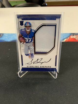 2016 Panini National Treasures Sterling Shepard Auto Patch 1/5 Rs