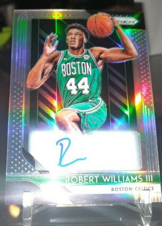 2018 - 19 Prizm Robert Williams Iii Rookie Auto Silver Prizm Boston Celtics Rc