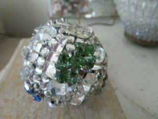 Wow Round Ornament Rhinestone Ball Clear & Colors Vintage Rhinestones Jewelry