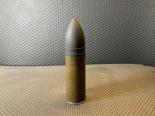 Unusual Antique Wwi Trench Art Bullet Casing Artillery Gott Mit Uns 37 - 85 Brass