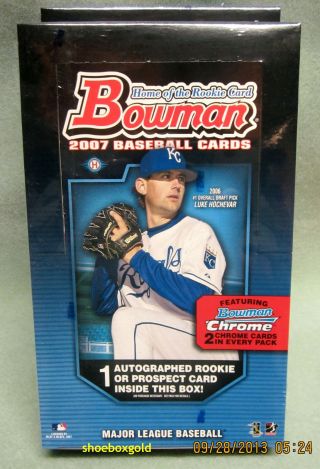 2007 Bowman Baseball Factory Trading Card Hobby Box,  Rookies