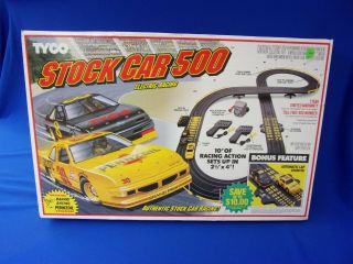 Buy It Now 1992 Tyco Stock Car 500 Ho Slot Car Set W/2 Cars And 2 Extra Bodies