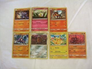 Mcdonalds Pokemon Cards X 7 From 2017,  2018,  2019 Promotions