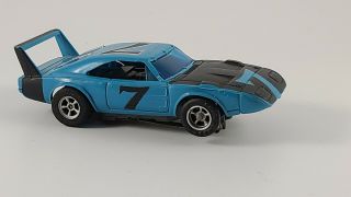 Vintage Aurora Afx Slot Cars Blue 7 Dodge Daytona Charger Ho Scale Rare