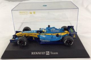 Scalextric Usa Renault F1 Team Spirit 6 1/32 Scale Slot Car W/ Display Case
