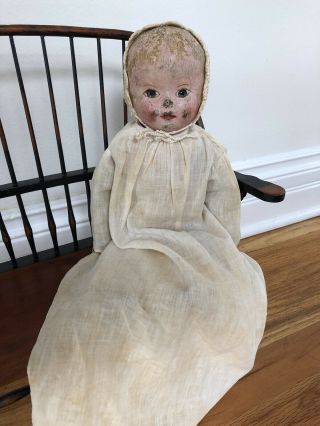 Antique Martha Chase Oil Cloth Doll 16 Inches Adorable Baby :)