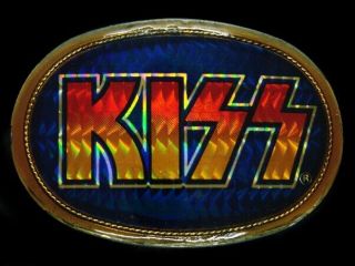 Ud07157 Pacifica Vintage 1977 Kiss Rock Music Band Commemorative Belt Buckle