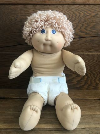Vintage Cabbage Patch Doll Jesmar Made In Spain Blue Eyes
