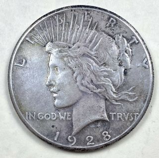 1928 Peace Dollar $1 Au Details Key Date Philadelphia Carat Coin Nr
