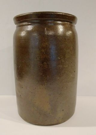 Antique Brown Stoneware Butter Churn Crock 1 10 " X 6.  5 " Mg