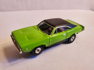 1968 Dodge Charger Lime T - Jet Ho Slot Car Jl Body/aurora Chassis Orig Wheels