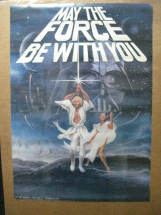 May The Force Be With You Star Wars Movie Vintage Poster Garage 1977 Cng1775