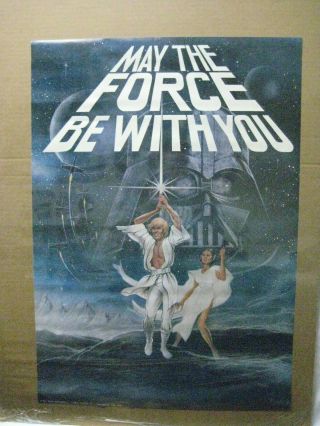 May The Force Be With You Star Wars Movie Vintage Poster Garage 1977 Cng899