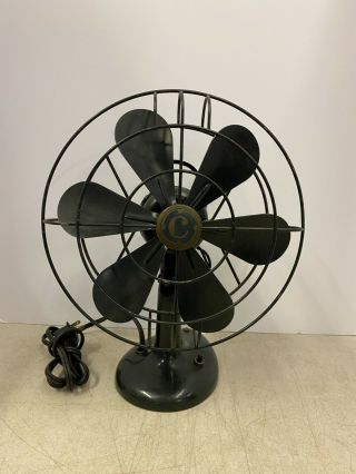 Vintage Antique Command Air 6 Six Blade 10 Inch 2 Speed Oscillating Fan