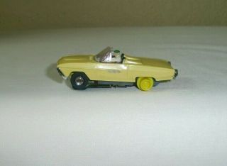 Vintage Aurora Slot Car T - Jet Thunderbird Convertible Pal Yellow