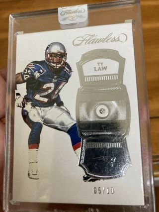 2017 Flawless Ty Law Diamond 5/10 Patriots Michigan 1 Day List Only