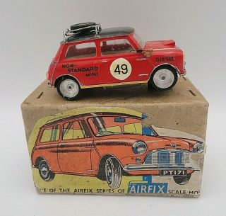 Rare 1960`s Airfix Monte Carlo Mini Cooper 1/32 Slot Car With The Box